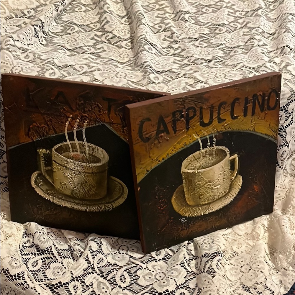 Rustic Coffee-Themed Wall Art Set